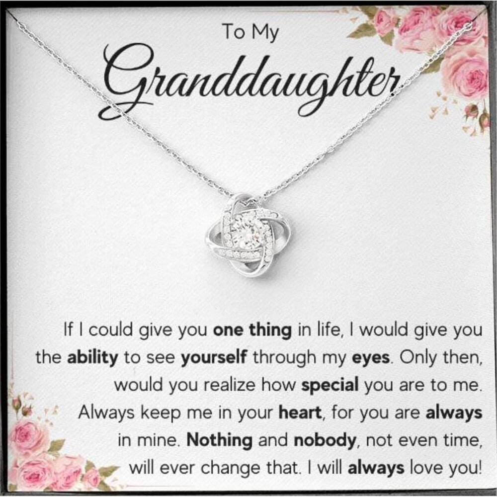Granddaughter Necklace Gifts from Grandma Grandmother to My Granddaughter
